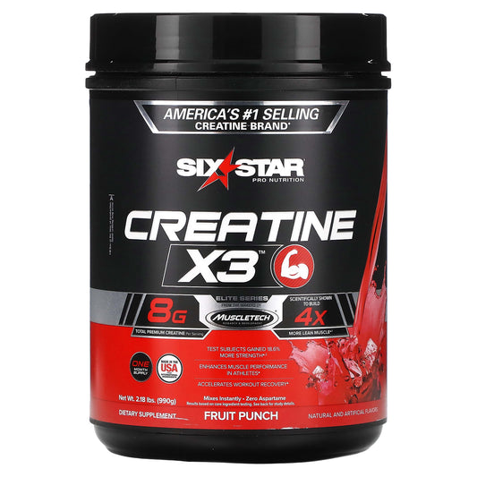 SIXSTAR-Creatine X3-Fruit Punch-2.18 lbs (990 g)