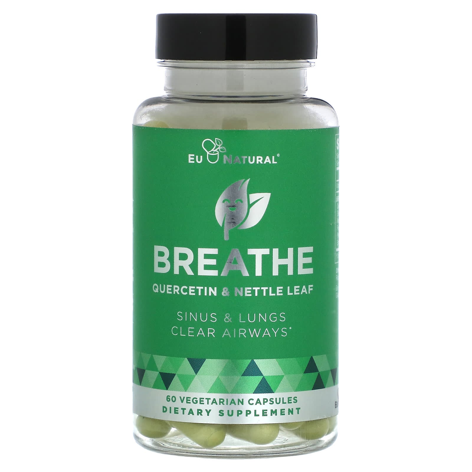 Eu Natural-BREATHE-Quercetin & Nettle Leaf-60 Vegetarian Capsules