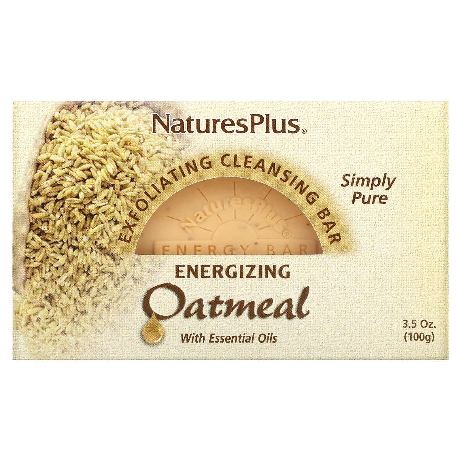 NaturesPlus-Oatmeal Exfoliating Cleansing Bar-3.5 oz. (100 g)