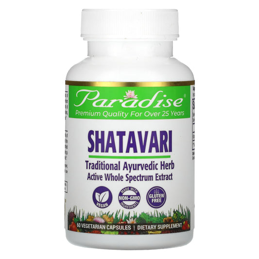 Paradise Herbs-Shatavari-60 Vegetable Capsules