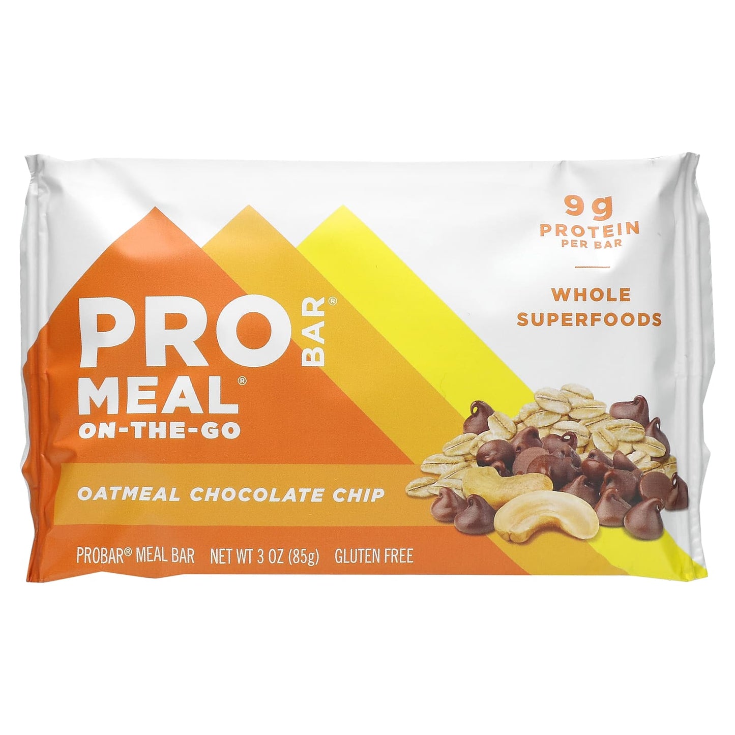 ProBar, Meal-On-The-Go, Oatmeal Chocolate Chip, 12 Bars, 3 oz (85 g) Each