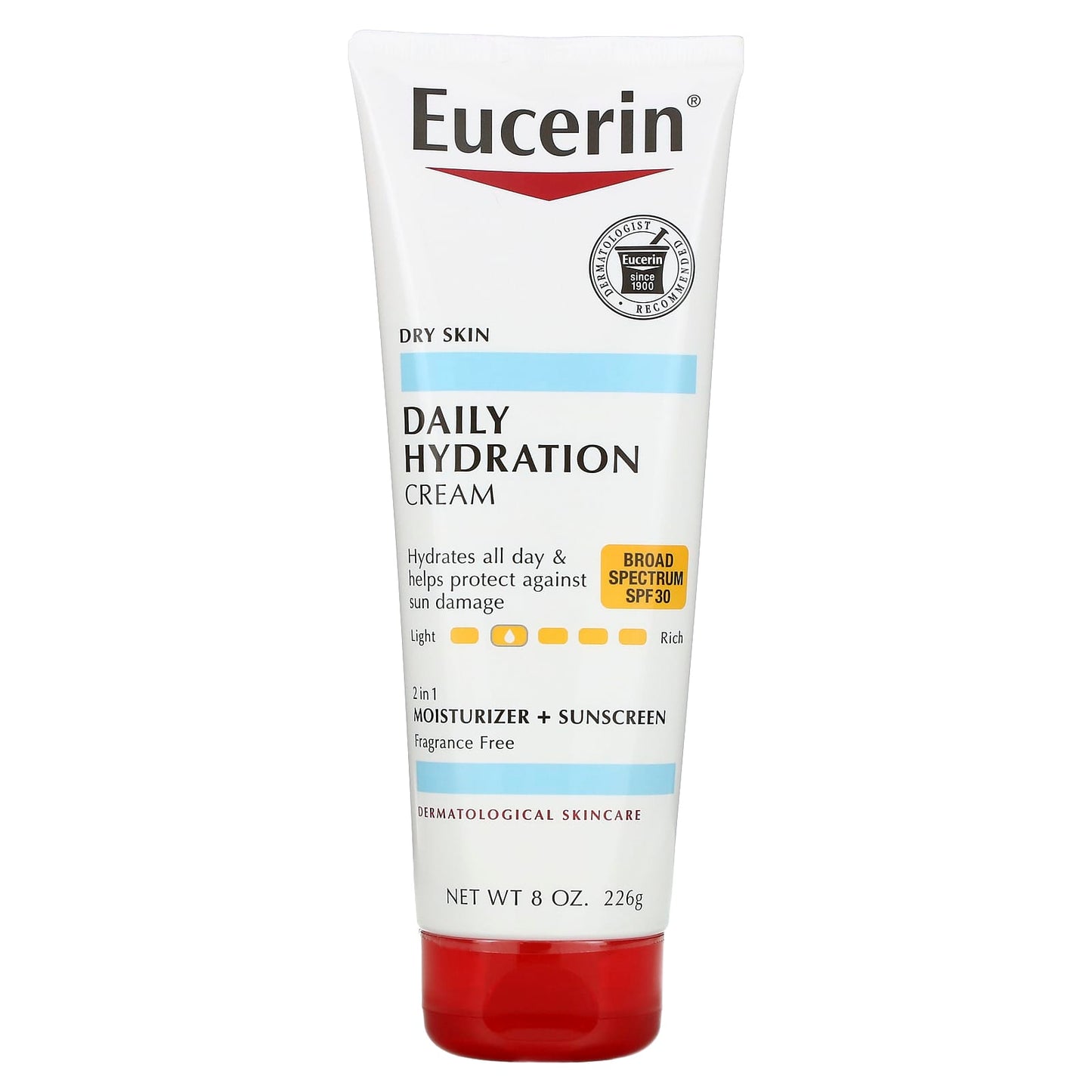 Eucerin-Daily Hydration Cream-SPF 30-Fragrance Free-8 oz (226 g)