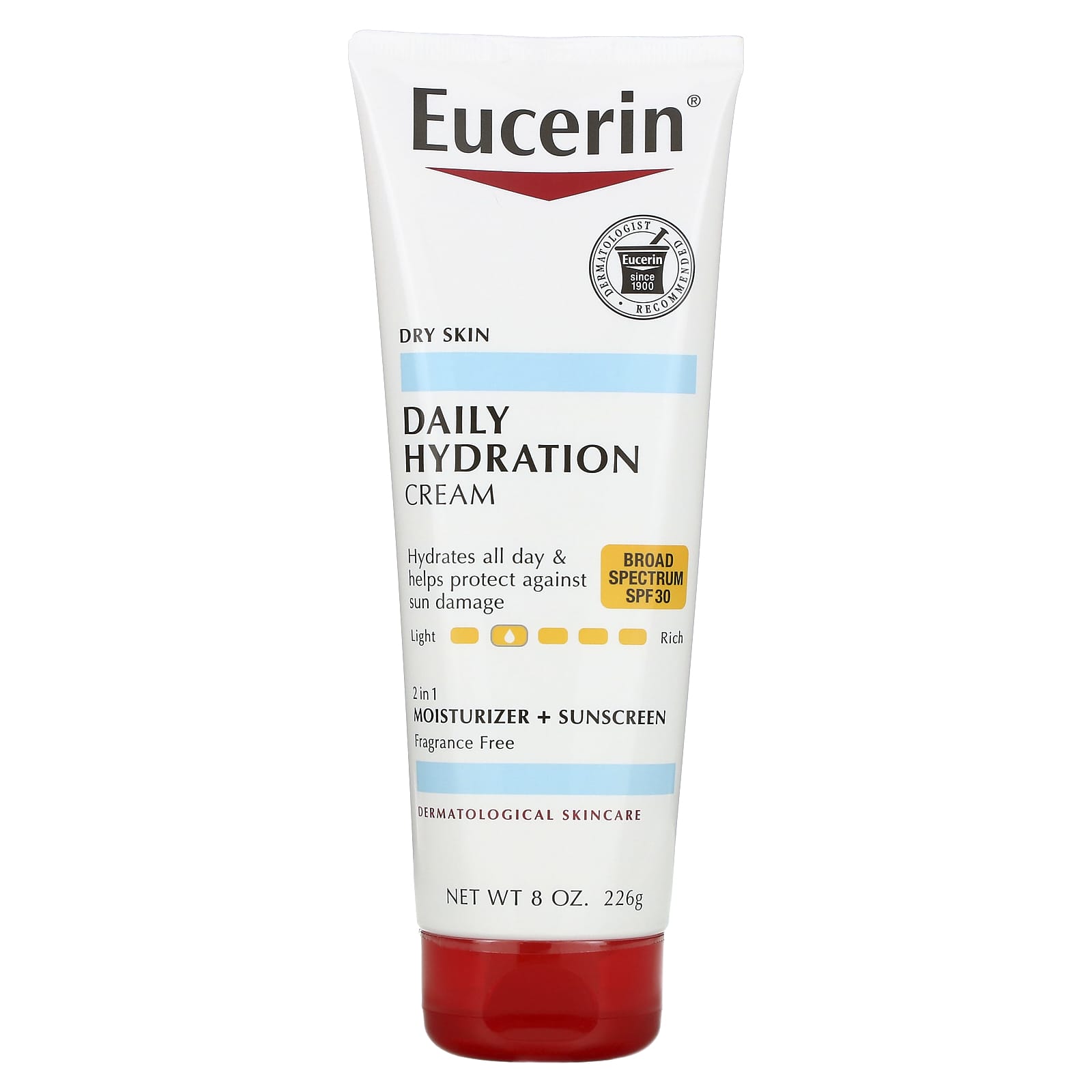 Eucerin-Daily Hydration Cream-SPF 30-Fragrance Free-8 oz (226 g)