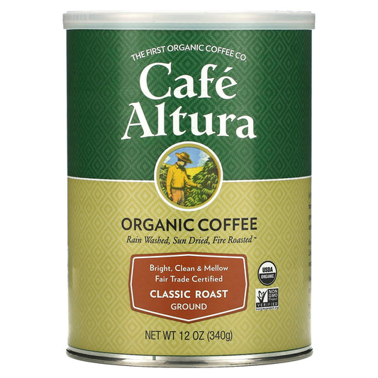 Cafe Altura-Organic Coffee-Ground-Classic Roast-12 oz (340 g)