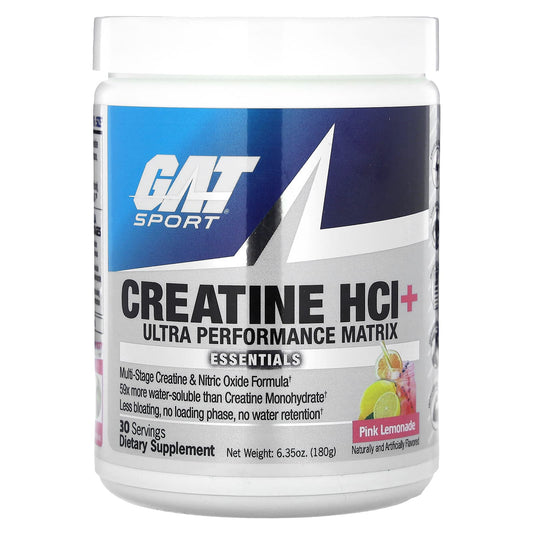 GAT-Sport-Creatine HCl+ Ultra Performance Matrix-Pink Lemonade-6.35 oz (180 g)