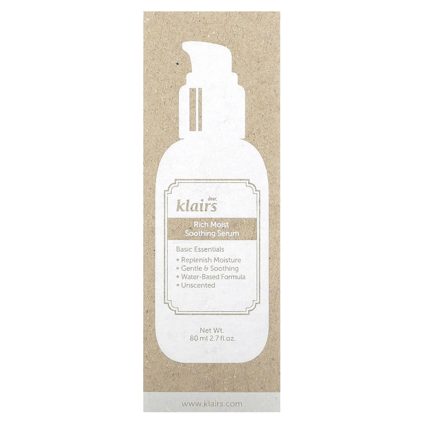 Dear, Klairs, Rich Moist Soothing Serum, Unscented, 2.7 fl oz (80 ml)