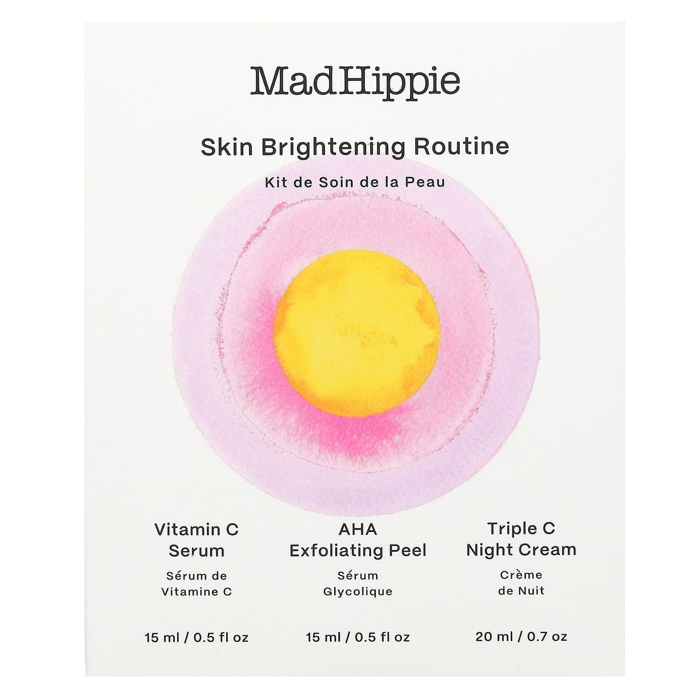 Mad Hippie, Skin Brightening Routine Kit, 3 Piece Kit