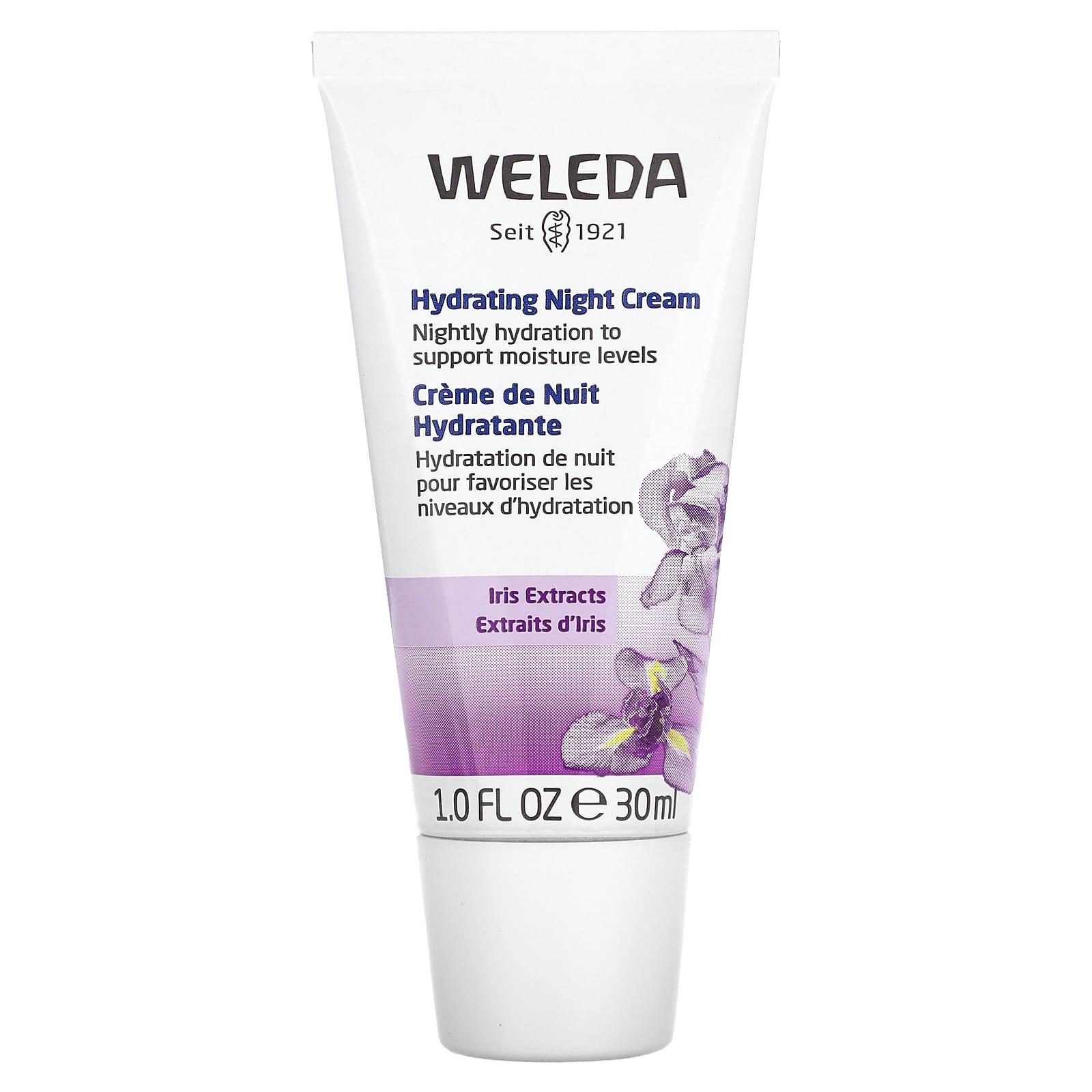 Weleda-Hydrating Night Cream-Iris Extracts-1 fl oz (30 ml)