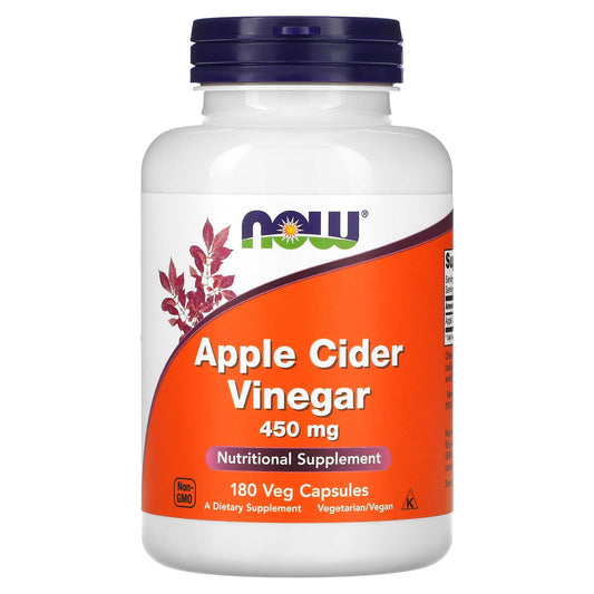 NOW Foods-Apple Cider Vinegar-450 mg-180 Veg Capsules