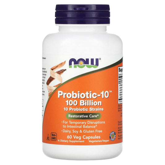 NOW Foods-Probiotic-10-100 Billion-60 Veg Capsules