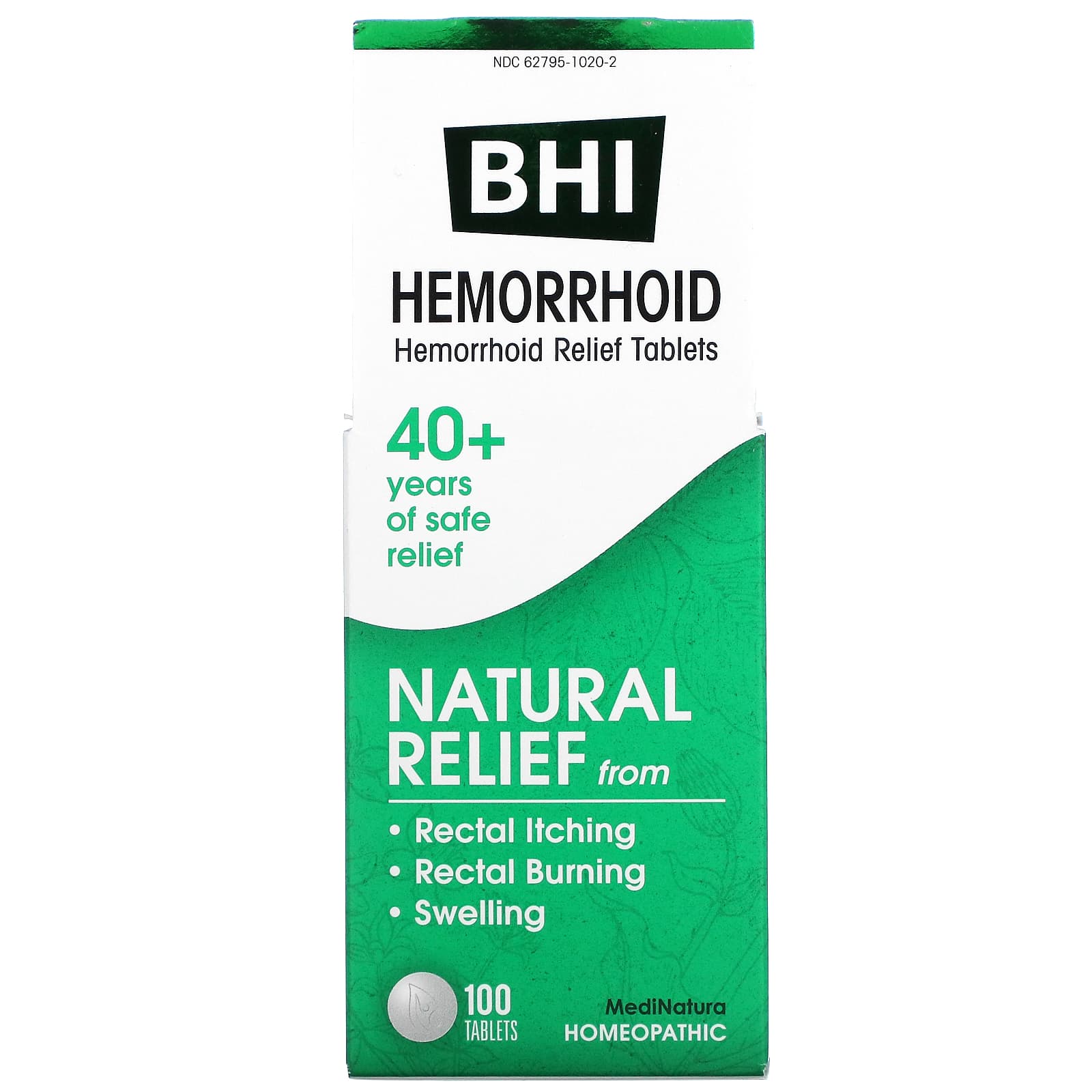 MediNatura-BHI-Hemorrhoid Relief-100 Tablets