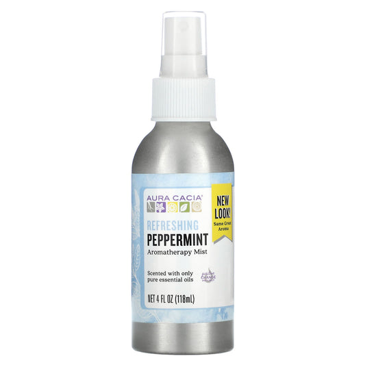 Aura Cacia-Aromatherapy Mist-Refreshing Peppermint-4 fl oz (118 ml)