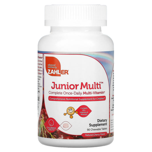 Zahler-Junior Multi-Complete Once-Daily Multi-Vitamin-Natural Cherry-90 Chewable Tablets