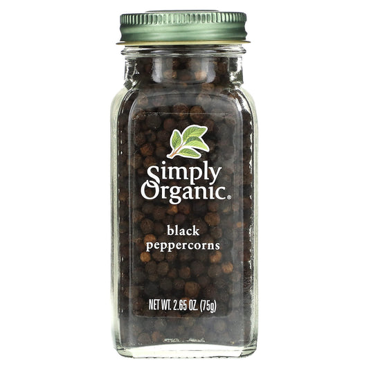 Simply Organic-Black Peppercorns-2.65 oz (75 g)