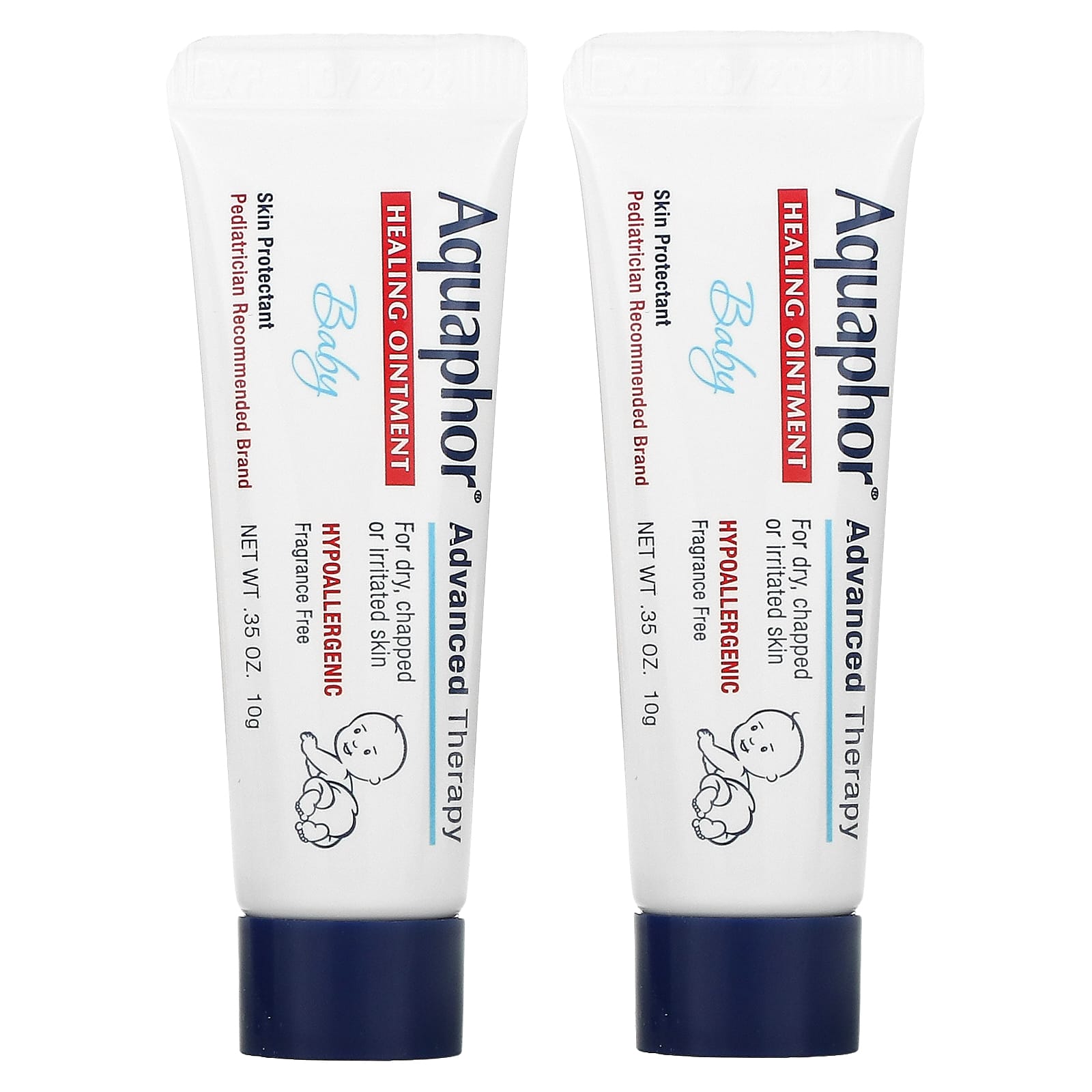 Aquaphor-Baby Healing Ointment-2 Tubes-0.35 oz (10 g) Each