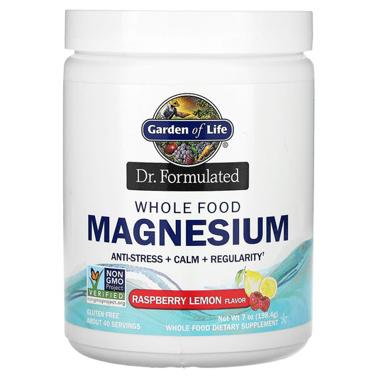 Garden of Life-Dr. Formulated-Whole Food Magnesium-Raspberry Lemon-7 oz (198.4 g)