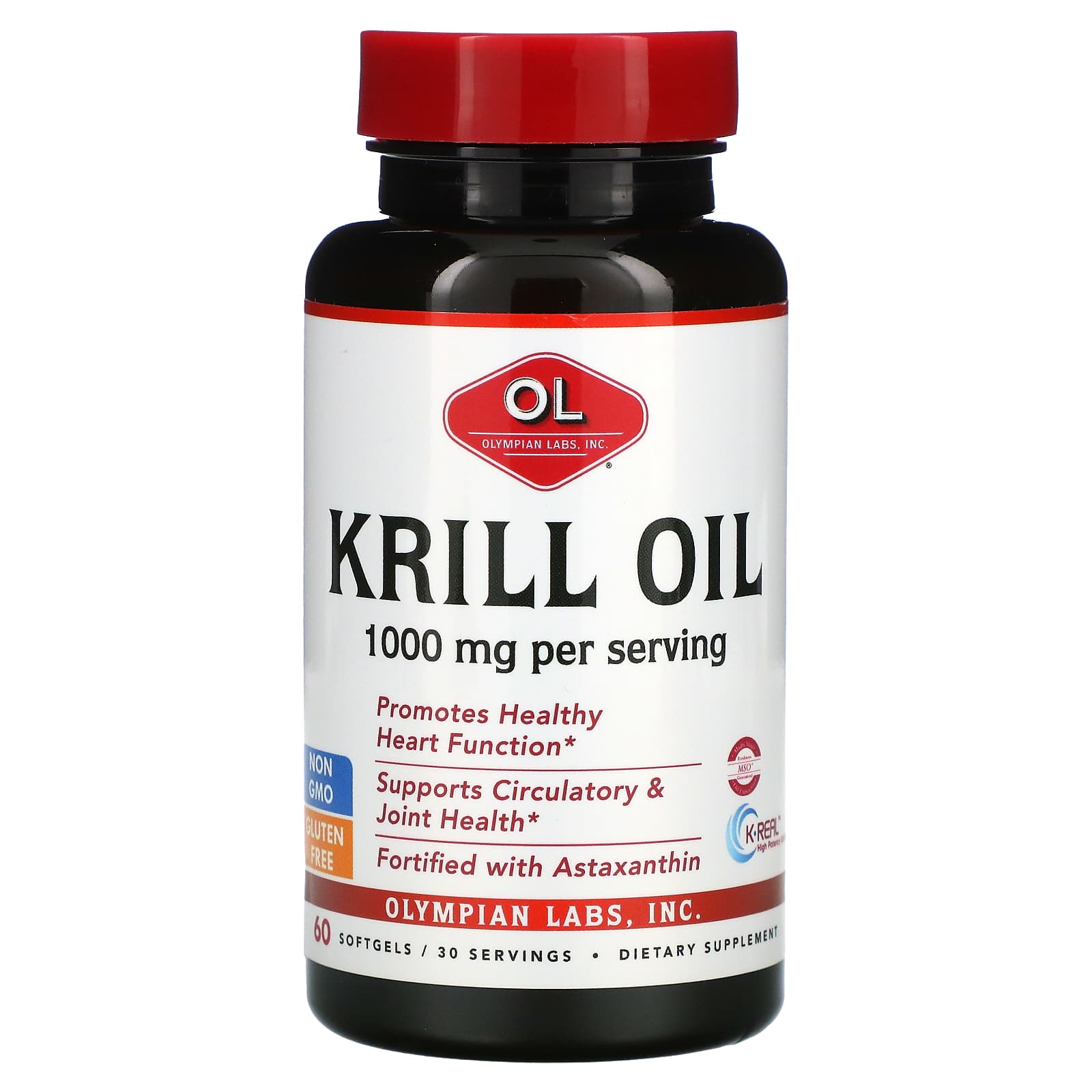 Olympian Labs-Krill Oil-1,000 mg-60 Softgels (500 mg per Softgel)