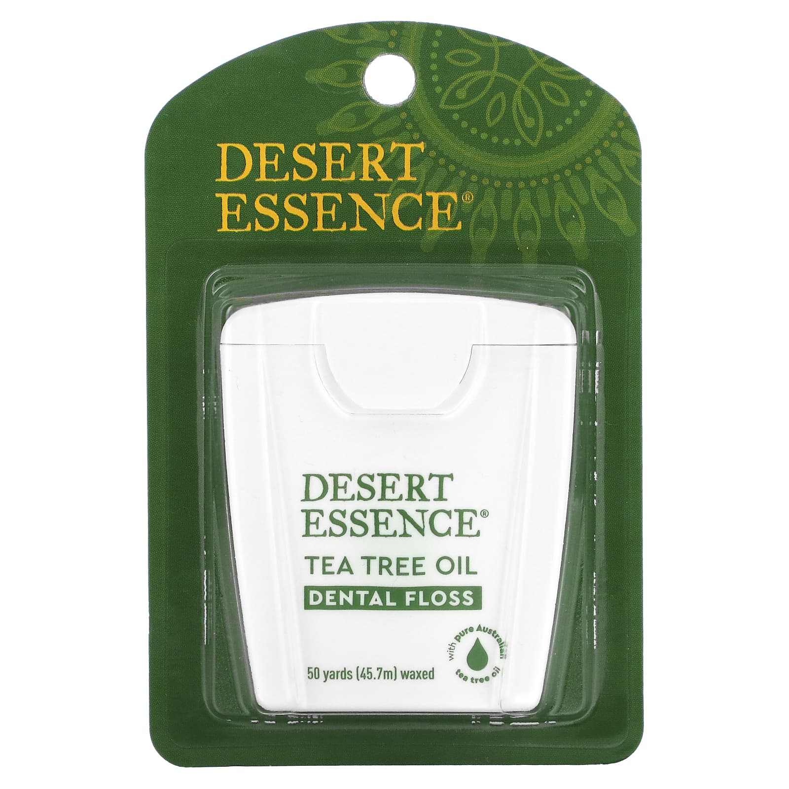 Desert Essence-Tea Tree Oil Dental Floss-Waxed-50 Yds (45.7 m)