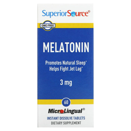 Superior Source-Melatonin-3 mg-60 MicroLingual Instant Dissolve Tablets