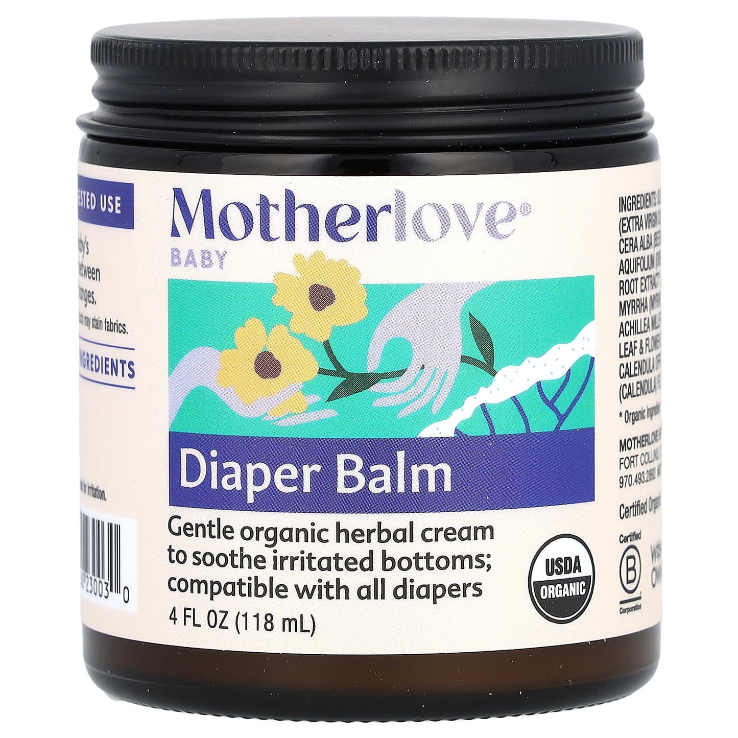 Motherlove-Baby-Diaper Balm-4 fl oz (118 ml)