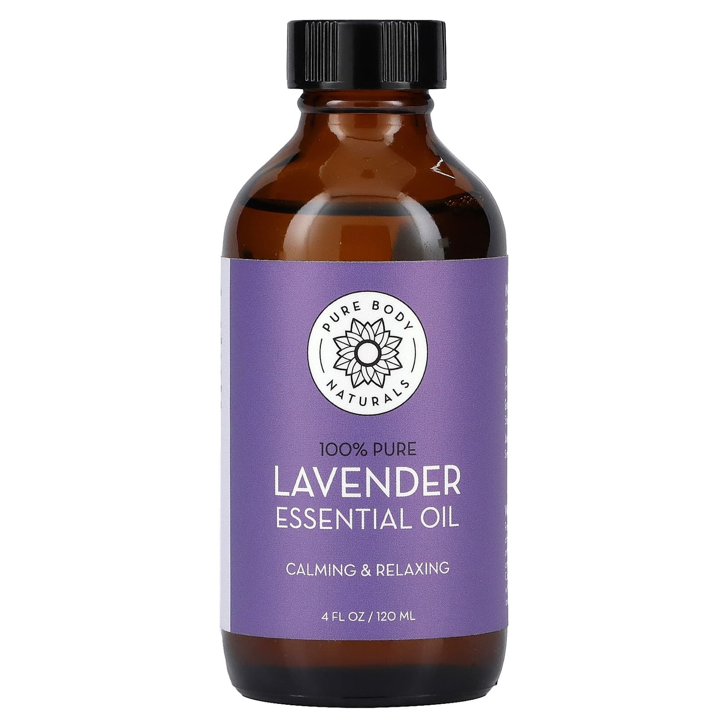 Pure Body Naturals-Essential Oil-Lavender-4 fl oz (120 ml)