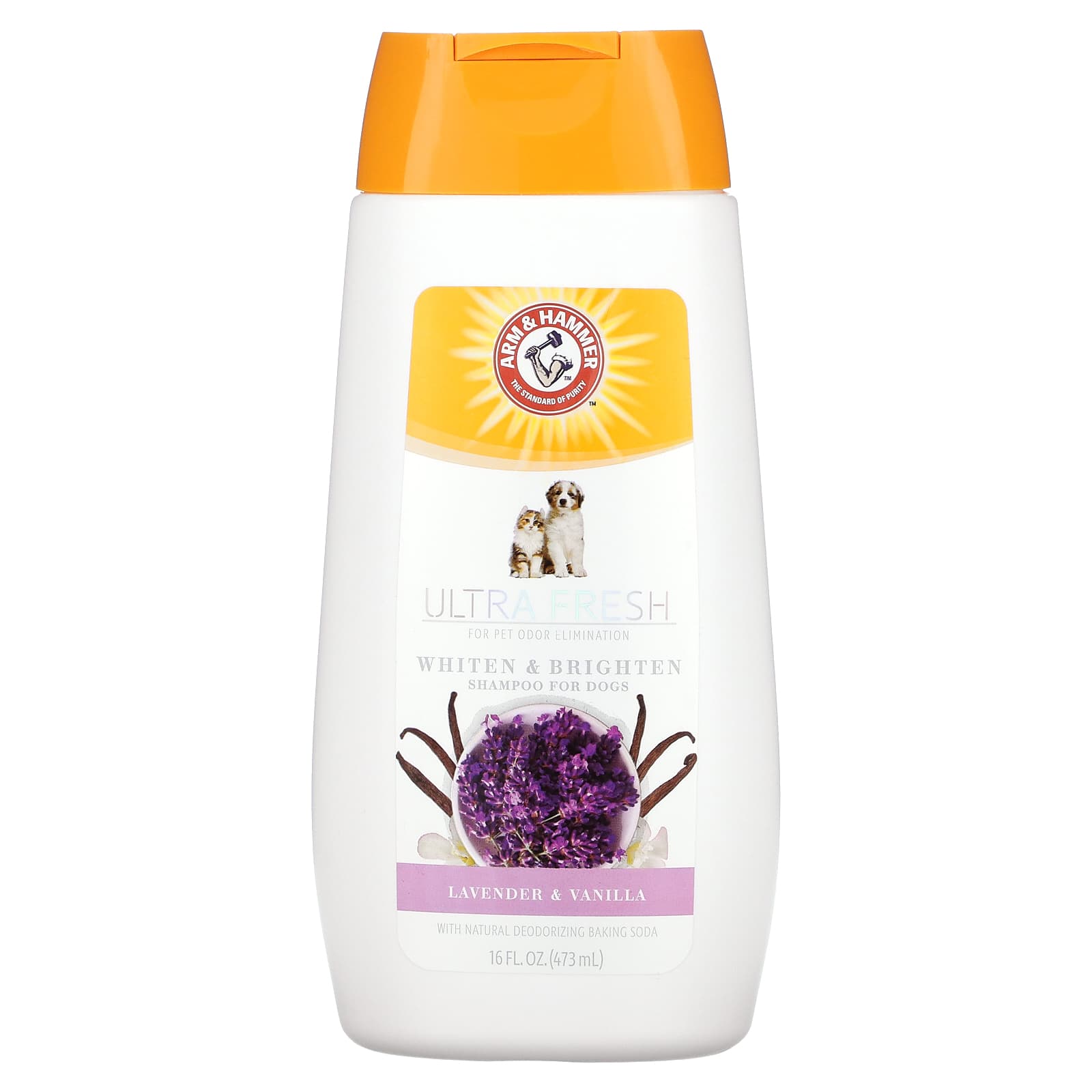 Arm & Hammer-Ultra Fresh-Whiten & Brighten Shampoo For Dogs-Lavender & Vanilla-16 fl oz (473 ml)