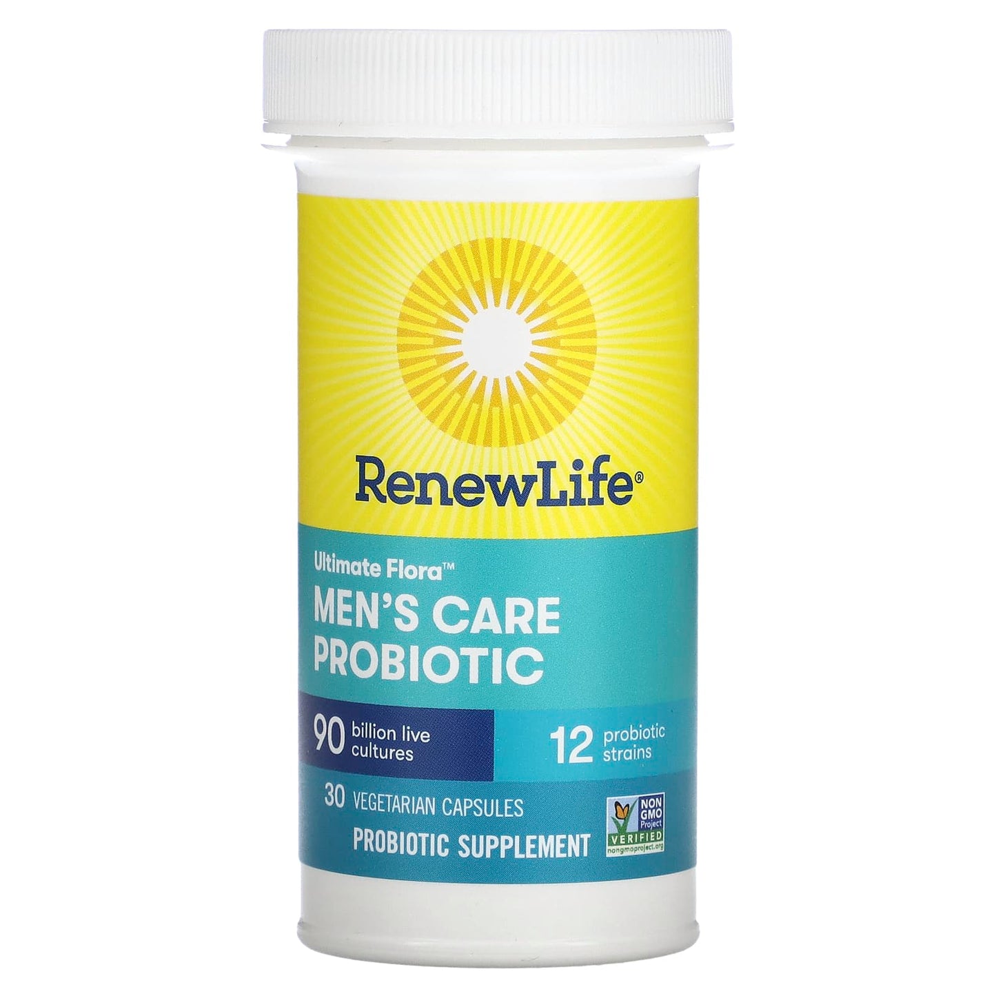 Renew Life, Ultimate Flora, Men's Care Probiotic, 90 Billion Live Cultures, 30 Vegetarian Capsules