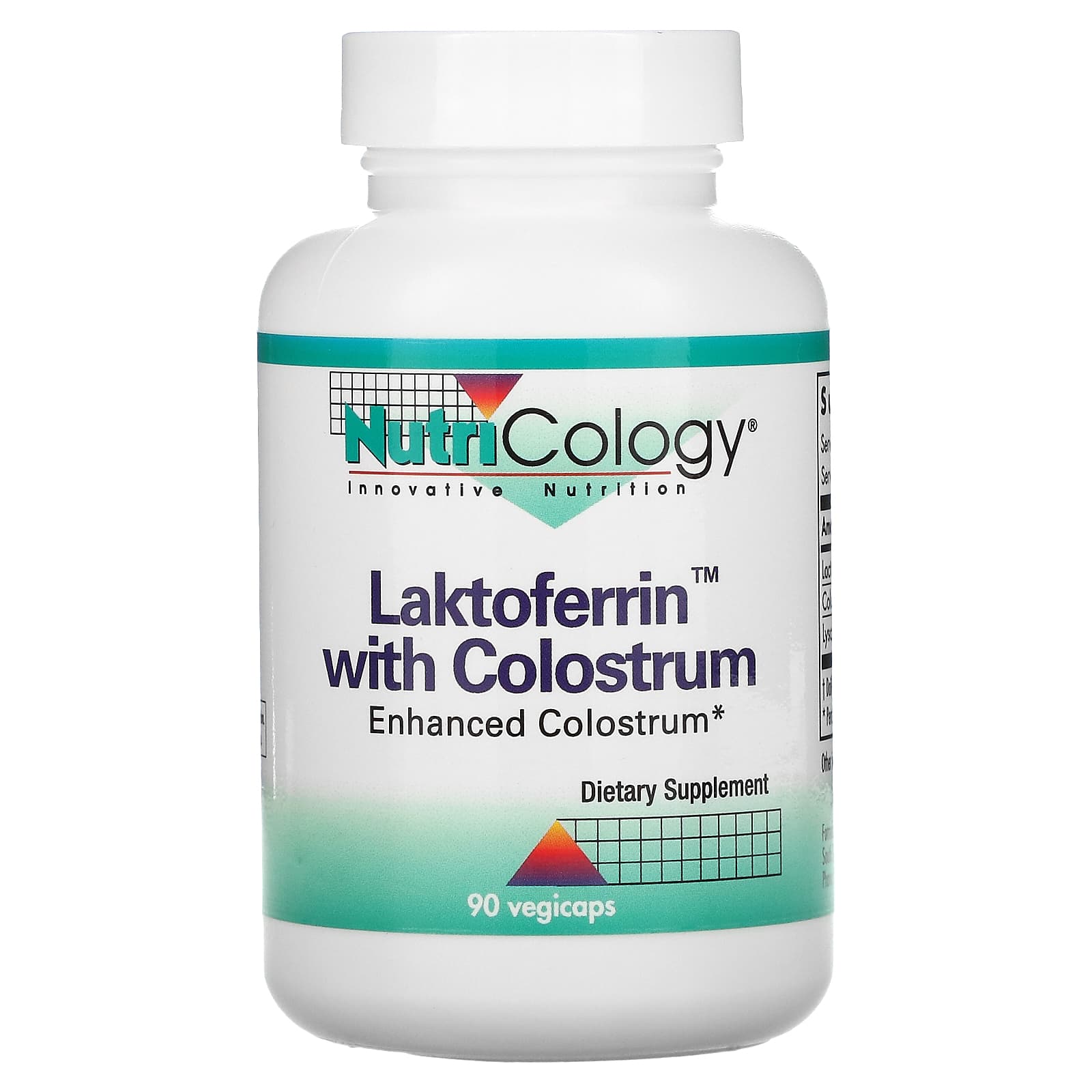 Nutricology-Laktoferrin with Colostrum-90 Vegicaps