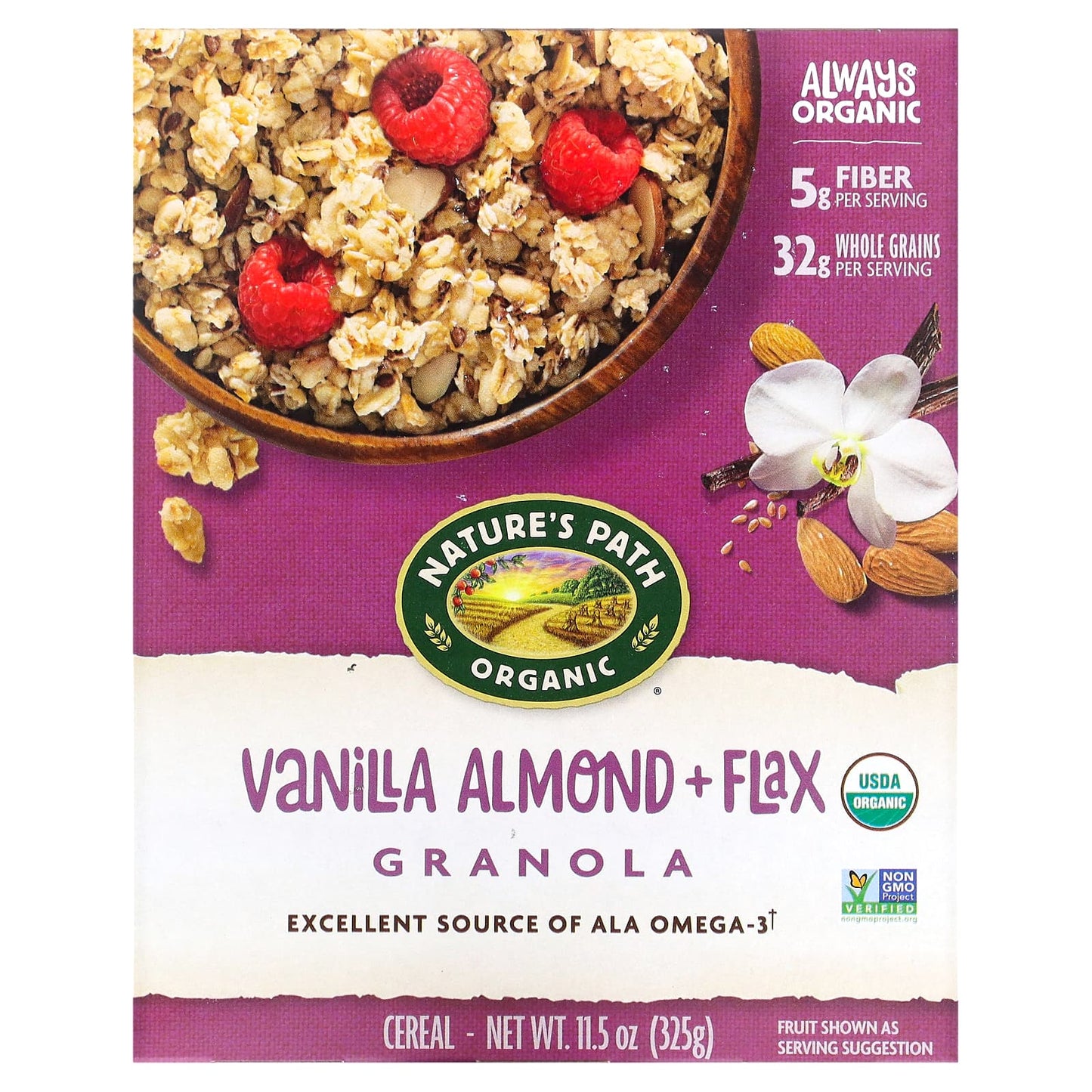 Nature's Path-Organic-Vanilla Almond + Flax Granola Cereal-11.5 oz (325 g)