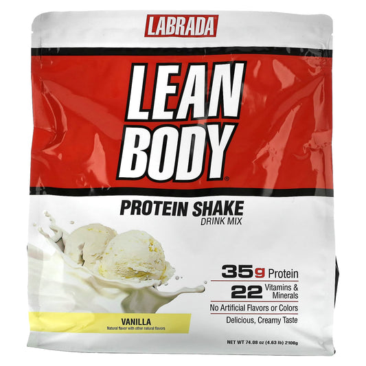 Labrada Nutrition-Lean Body-Protein Shake Drink Mix-Vanilla-4.63 lbs (2,100 g)