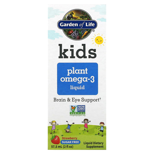 Garden of Life-Kids Plant Omega-3 Liquid-Strawberry-2 fl oz (57.5 ml)