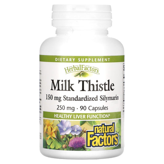 Natural Factors-Milk Thistle-250 mg-90 Capsules