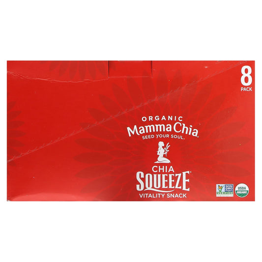 Mamma Chia-Organic Chia Squeeze-Vitality Snack-Cherry Love-8 Squeezes-3.5 oz (99 g) Each