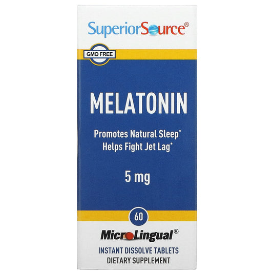 Superior Source-Melatonin-5 mg-60 MicroLingual Instant Dissolve Tablets