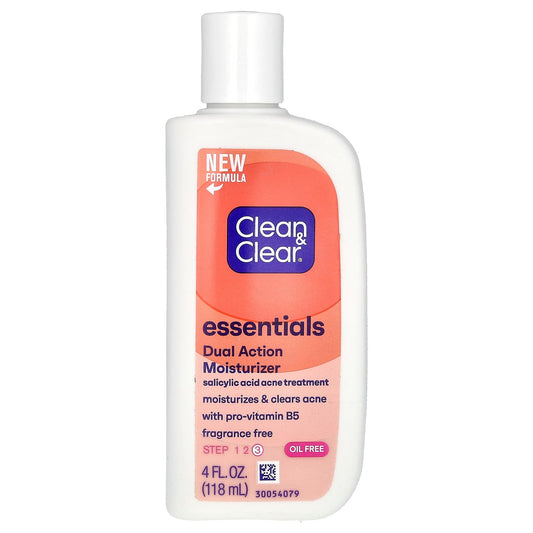 Clean & Clear-Essentials-Dual Action Moisturizer-Fragrance Free-4 fl oz (118 ml)