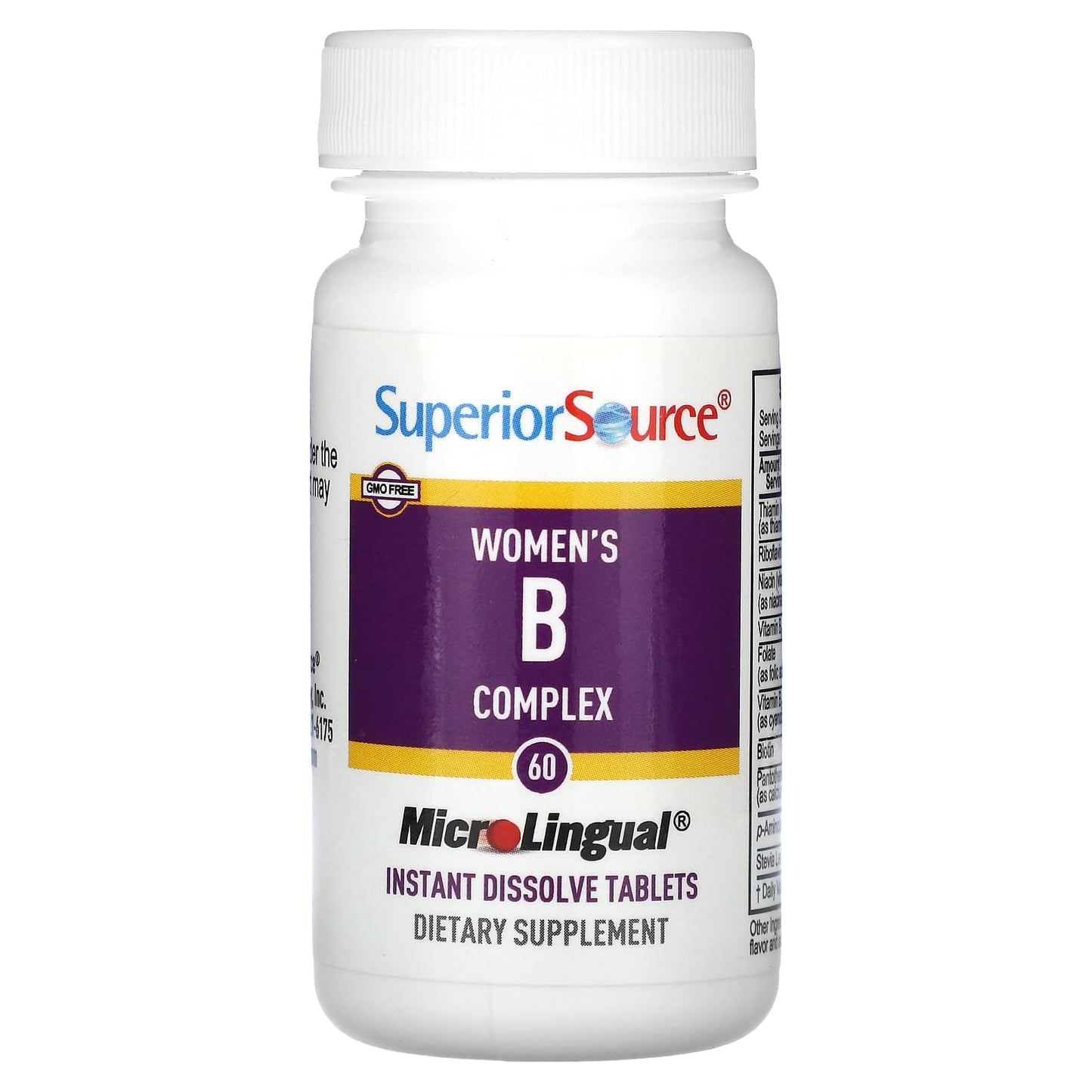 Superior Source, Women's B Complex, 60 MicroLingual Instant Dissolve Tablets