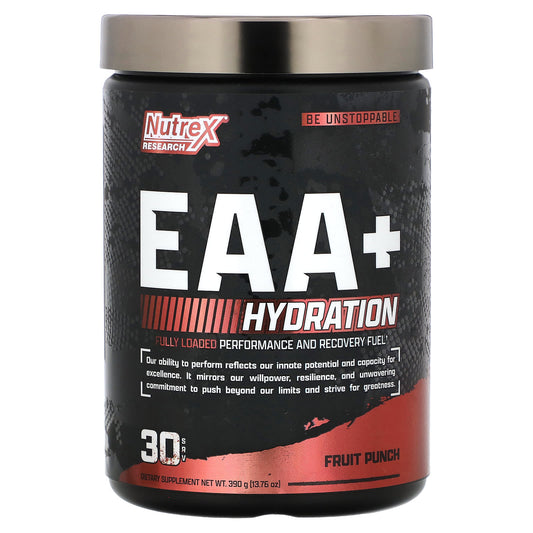 Nutrex Research-EAA+ Hydration-Fruit Punch-13.76 oz (390 g)