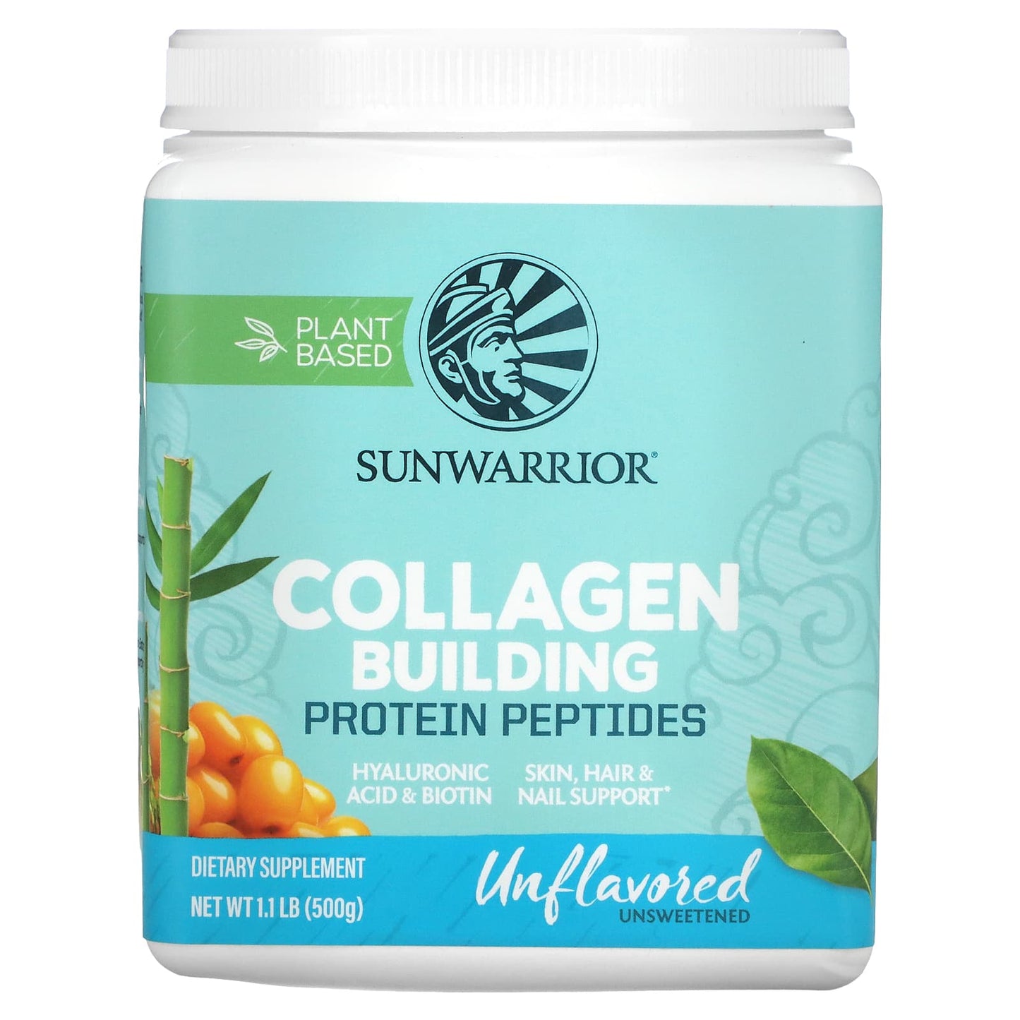 Sunwarrior-Collagen Building Protein Peptides-Unflavored-1.1 lb (500 g)