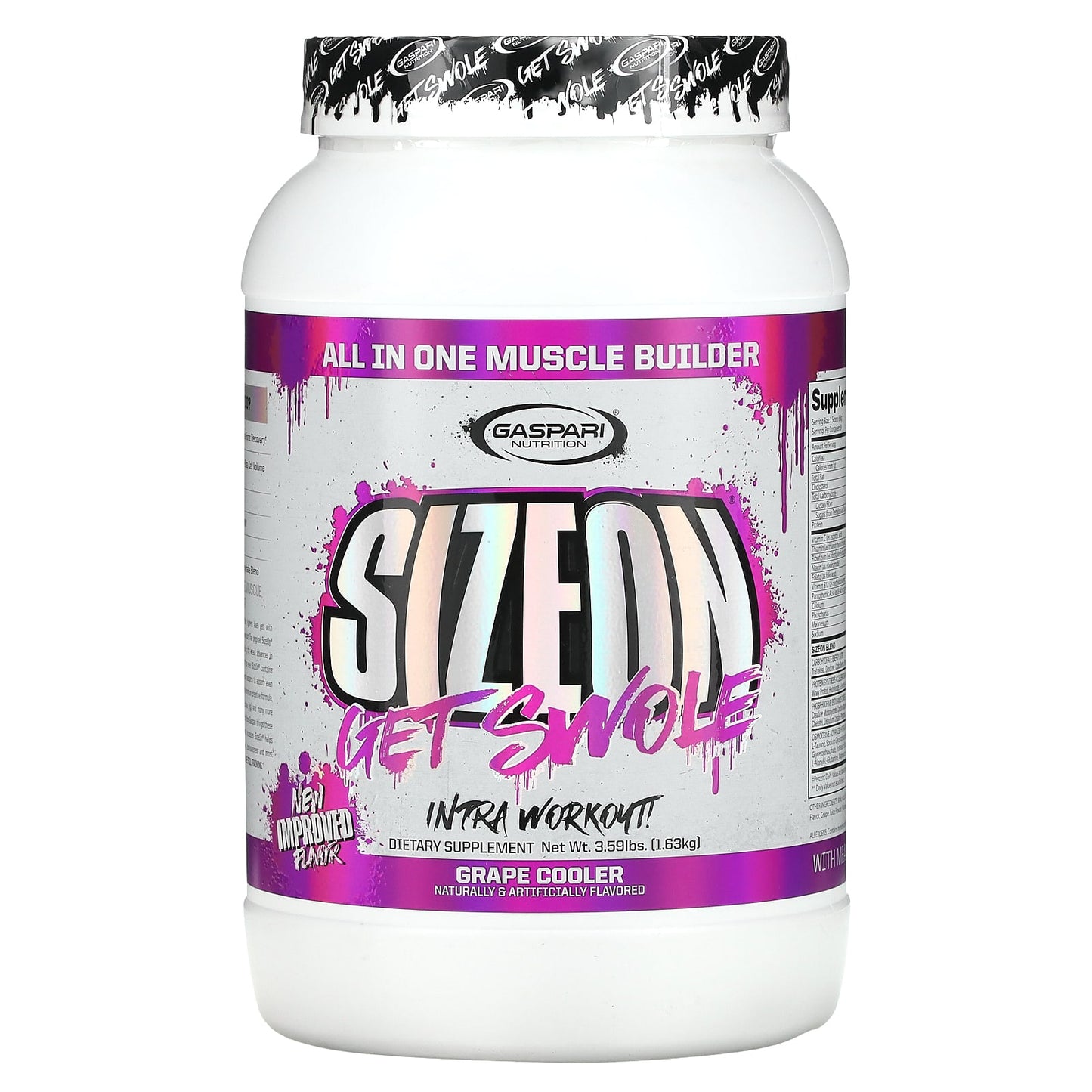 Gaspari Nutrition-SizeOn-All In One Muscle Builder-Grape Cooler-3.59 lbs (1.63 kg)