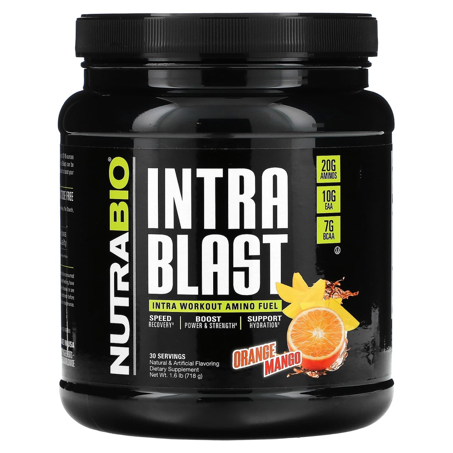 NutraBio-Intra Blast-Intra Workout Amino Fuel-Orange Mango-1.6 lb (718 g)