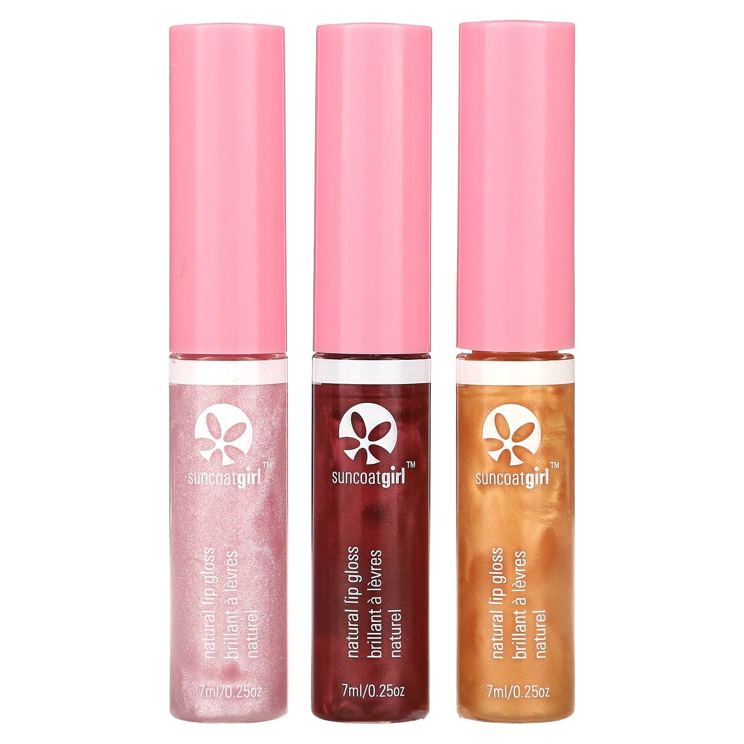 SuncoatGirl-Natural Lip Gloss-3 Piece Set-0.23 oz (7 ml) Each