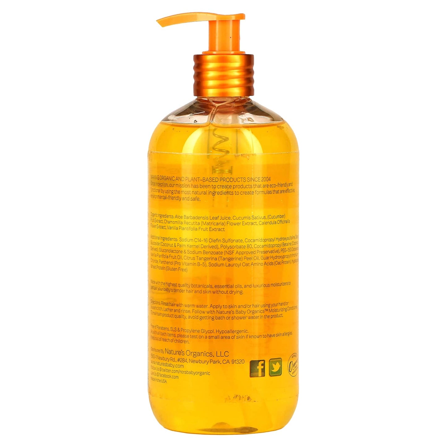 Nature's Baby Organics, Shampoo & Body Wash, Vanilla Tangerine, 16 oz (473.2 ml)