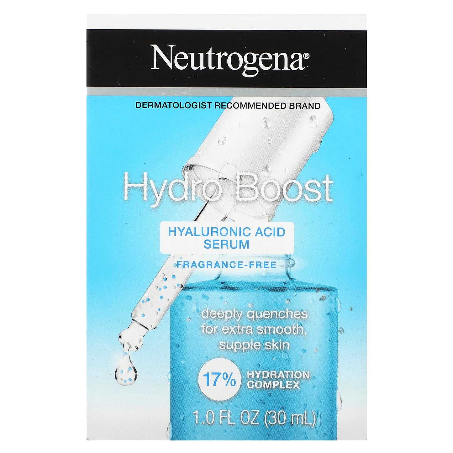 Neutrogena, Hydro Boost, Hyaluronic Acid Serum, Fragrance Free, 1 fl oz (30 ml)