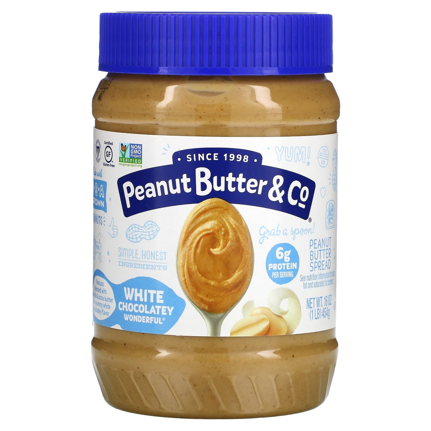 Peanut Butter & Co.-Peanut Butter Spread-White Chocolate Wonderful-16 oz (454 g)