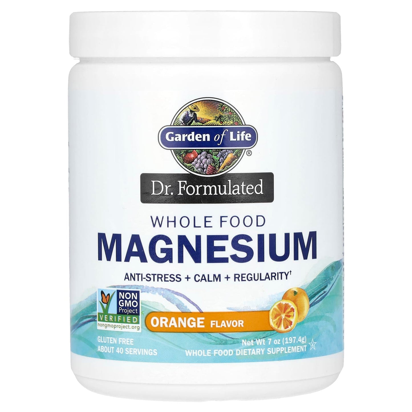 Garden of Life-Dr. Formulated-Whole Food Magnesium-Orange-7 oz (197.4 g)