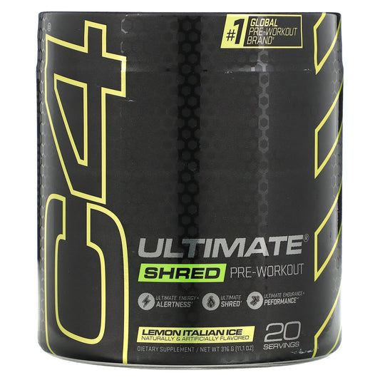 Cellucor-C4 Ultimate Shred-Pre-Workout-Lemon Italian Ice-11.1 oz (316 g)