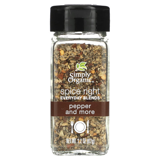 Simply Organic-Spice Right Everyday Blends-Pepper and More-2.2 oz (62 g)