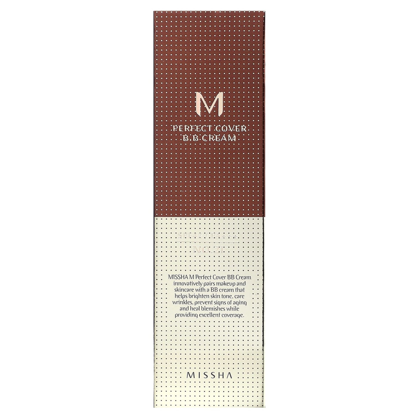 Missha, M Perfect Cover B.B Cream, SPF 42 PA+++, No. 21 Light Beige, 1.7 oz (50 ml)