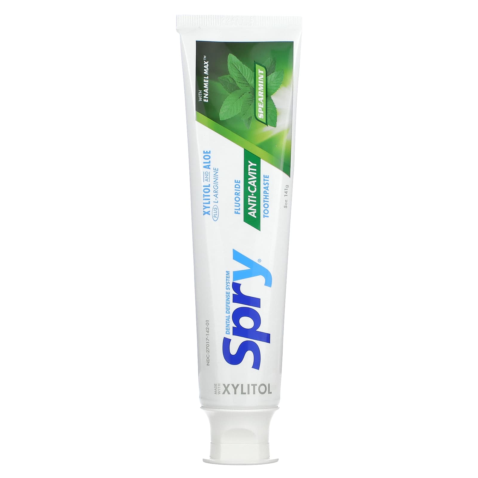 Xlear-Spry Toothpaste-Anti-Cavity with Fluoride-Spearmint-5 oz (141 g)