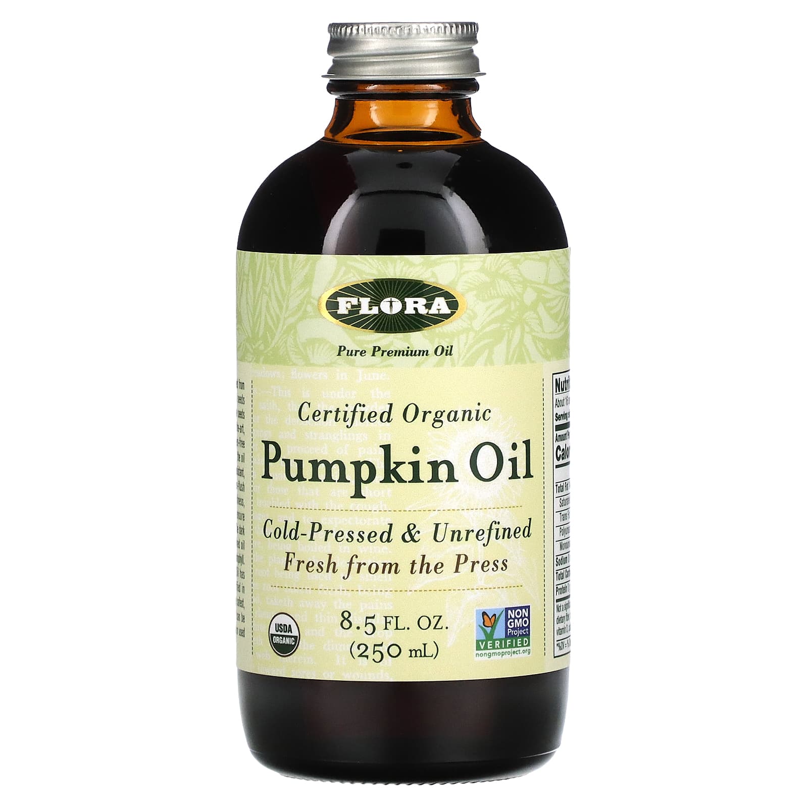 Flora-Certified Organic Pumpkin Oil-8.5 fl oz (250 ml)